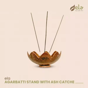Coconut Shell Incense Stand with Ash Catcher